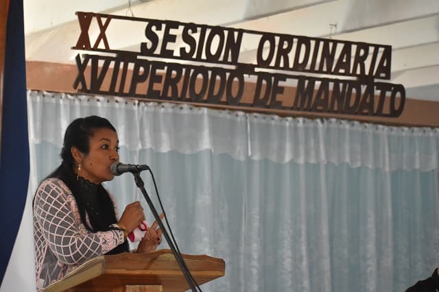 Vicepresidenta Asamblea Municipal del Poder Popular Arelys Sosa