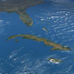 Cuba Caribe Desde Espacio