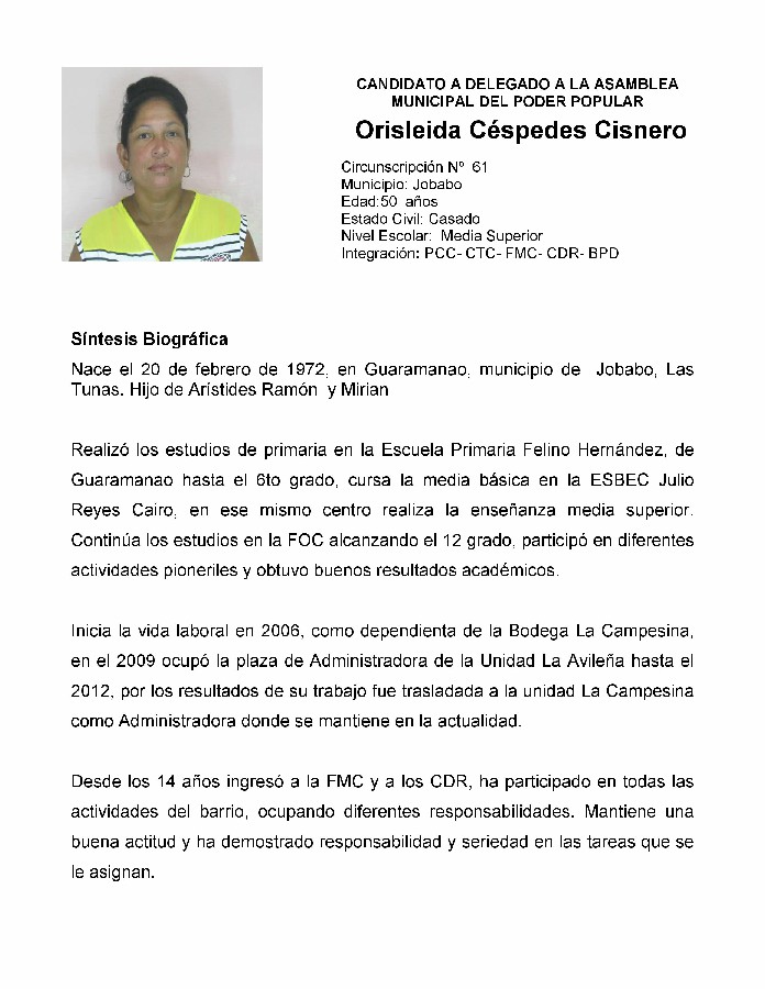 061 Orisleida Cespedes Cisnero 1